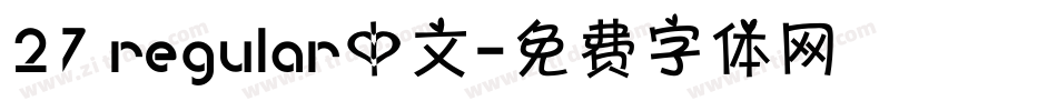 27 regular中文字体转换